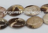 CZJ356 15.5 inches 13*18mm oval zebra jasper beads wholesale