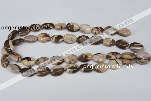 CZJ356 15.5 inches 13*18mm oval zebra jasper beads wholesale