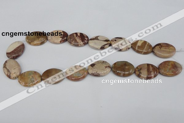 CZJ358 15.5 inches 18*25mm oval zebra jasper beads wholesale