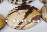 CZJ360 15.5 inches 30*40mm oval zebra jasper beads wholesale