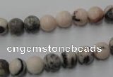 CZJ402 15.5 inches 8mm round pink zebra jasper beads wholesale