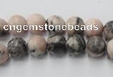 CZJ403 15.5 inches 10mm round pink zebra jasper beads wholesale