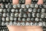 CZJ413 15.5 inches 10mm round green zebra jasper beads wholesale