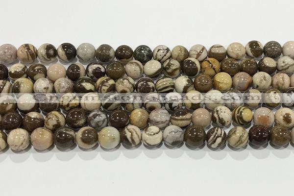 CZJ421 15.5 inches 6mm round Australian zebra jasper beads wholesale