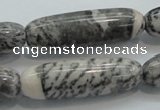 CZJ50 16 inches 12*40mm Cylinder zebra jasper gemstone beads wholesale