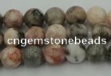 CZJ551 15.5 inches 6mm round pink zebra jasper beads wholesale