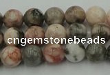 CZJ551 15.5 inches 6mm round pink zebra jasper beads wholesale