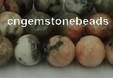 CZJ553 15.5 inches 10mm round pink zebra jasper beads wholesale