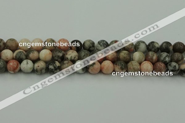 CZJ553 15.5 inches 10mm round pink zebra jasper beads wholesale