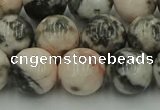 CZJ554 15.5 inches 12mm round pink zebra jasper beads wholesale