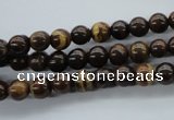 CZJ69 15.5 inches 6mm round iron zebra jasper beads wholesale