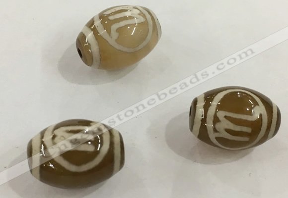 DZI307 10*14mm drum tibetan agate dzi beads wholesale