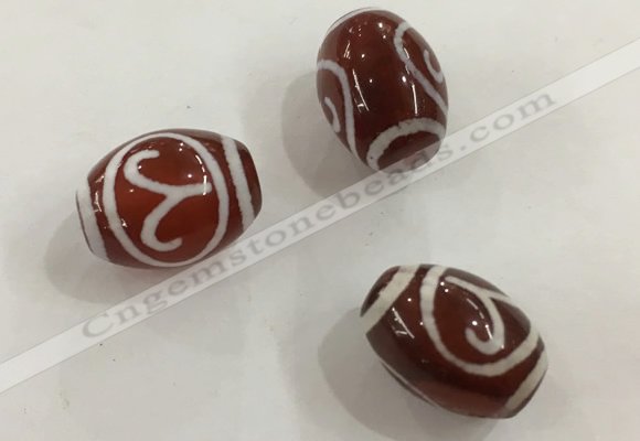 DZI315 10*14mm drum tibetan agate dzi beads wholesale