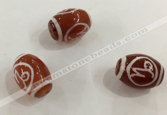 DZI316 10*14mm drum tibetan agate dzi beads wholesale