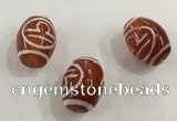 DZI317 10*14mm drum tibetan agate dzi beads wholesale