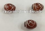 DZI318 10*14mm drum tibetan agate dzi beads wholesale