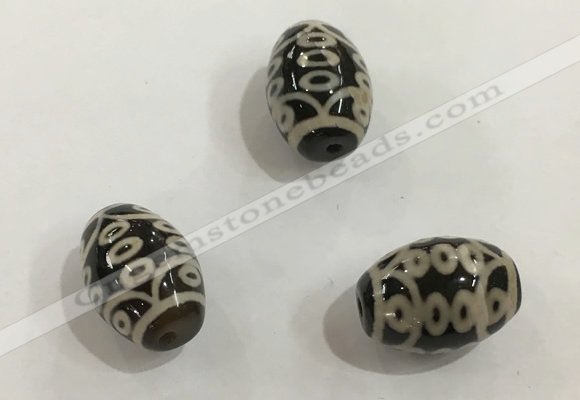 DZI342 10*14mm drum tibetan agate dzi beads wholesale