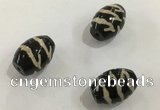 DZI356 10*14mm drum tibetan agate dzi beads wholesale