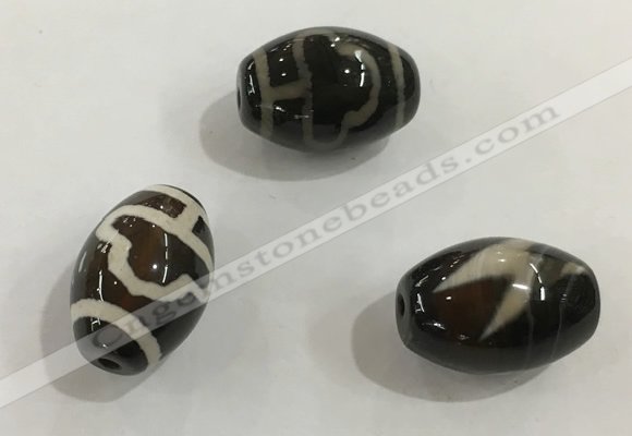 DZI359 10*14mm drum tibetan agate dzi beads wholesale