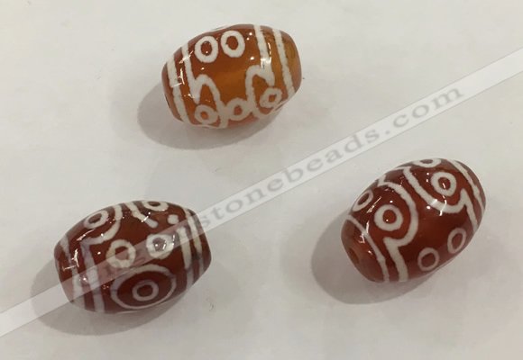 DZI373 10*14mm drum tibetan agate dzi beads wholesale