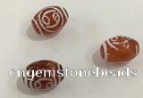 DZI377 10*14mm drum tibetan agate dzi beads wholesale