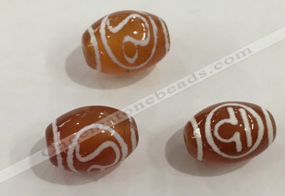 DZI378 10*14mm drum tibetan agate dzi beads wholesale