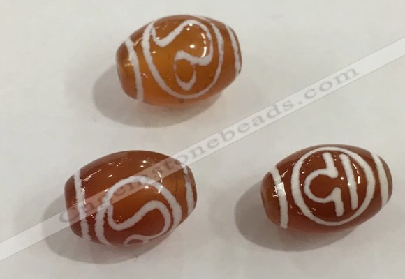 DZI378 10*14mm drum tibetan agate dzi beads wholesale