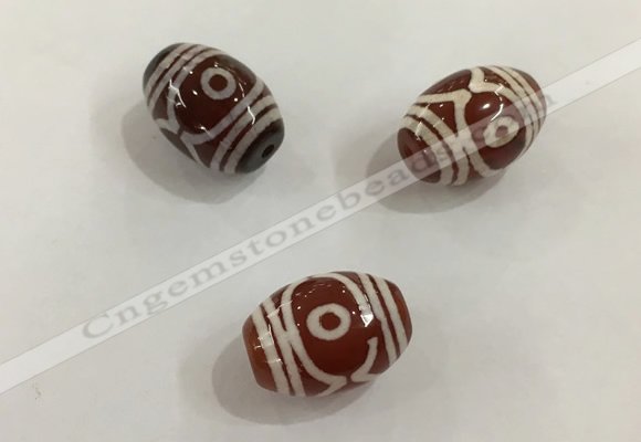 DZI397 10*14mm drum tibetan agate dzi beads wholesale