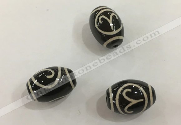 DZI407 10*14mm drum tibetan agate dzi beads wholesale