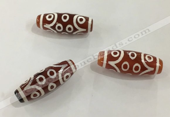 DZI420 10*28mm drum tibetan agate dzi beads wholesale