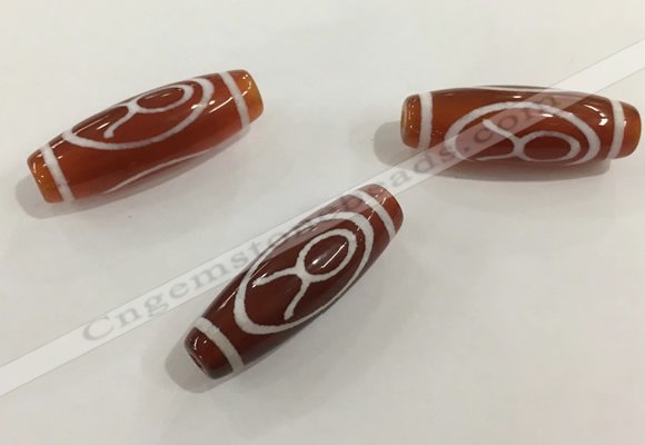 DZI430 10*30mm drum tibetan agate dzi beads wholesale