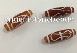 DZI432 10*30mm drum tibetan agate dzi beads wholesale