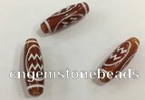 DZI436 10*30mm drum tibetan agate dzi beads wholesale