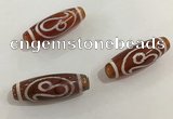 DZI440 10*30mm drum tibetan agate dzi beads wholesale