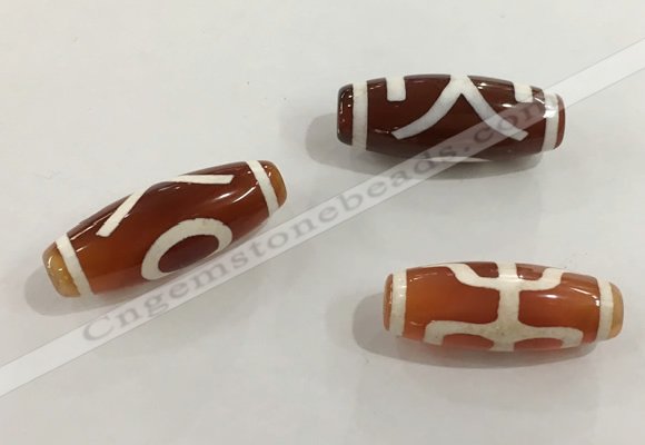 DZI447 10*30mm drum tibetan agate dzi beads wholesale