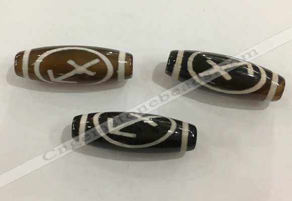 DZI458 10*30mm drum tibetan agate dzi beads wholesale