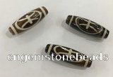 DZI460 10*30mm drum tibetan agate dzi beads wholesale