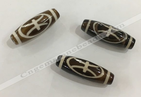 DZI460 10*30mm drum tibetan agate dzi beads wholesale