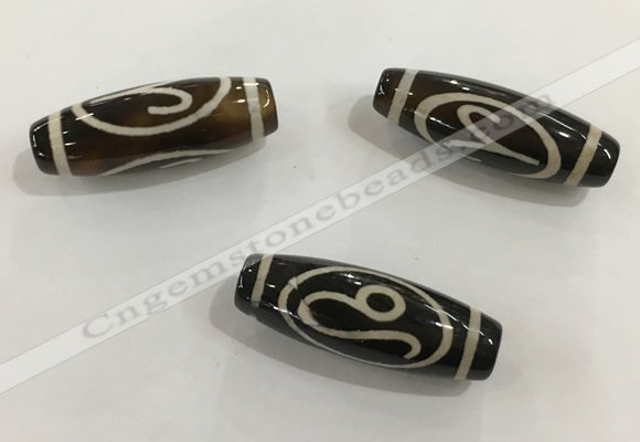 DZI465 10*30mm drum tibetan agate dzi beads wholesale