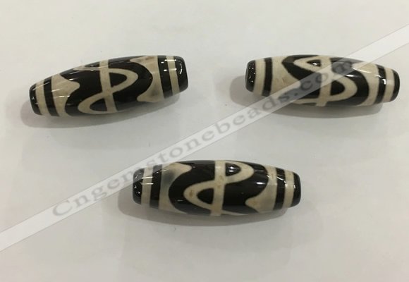 DZI470 10*30mm drum tibetan agate dzi beads wholesale