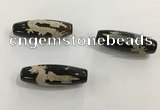 DZI479 10*30mm drum tibetan agate dzi beads wholesale