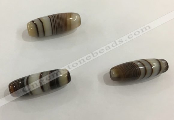 DZI528 10*28mm drum tibetan agate dzi beads wholesale