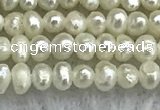 FWP01 14.5 inches 1.5mm - 1.8mm potato white freshwater pearl strands