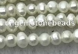 FWP03 14.5 inches 1.8mm - 2mm potato white freshwater pearl strands