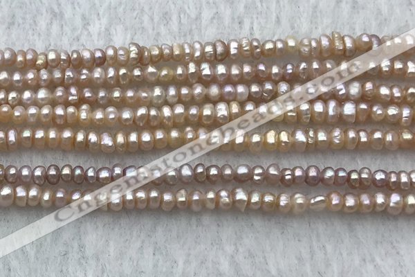 FWP10 14.5 inches 2.5mm - 3mm potato light purple freshwater pearl strands