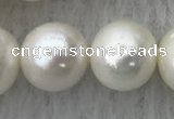 FWP105 15 inches 9mm - 10mm potato white freshwater pearl strands