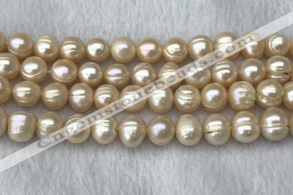 FWP111 15 inches 10mm - 11mm potato pink freshwater pearl strands