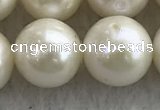 FWP117 15 inches 10mm - 11mm potato white freshwater pearl strands