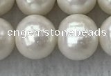 FWP118 15 inches 10mm - 11mm potato white freshwater pearl strands