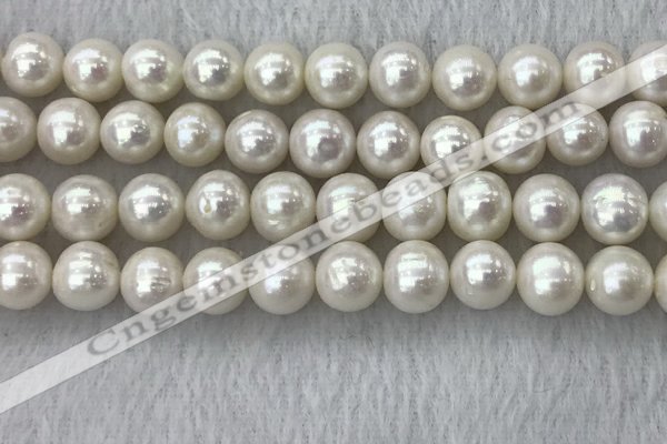 FWP118 15 inches 10mm - 11mm potato white freshwater pearl strands